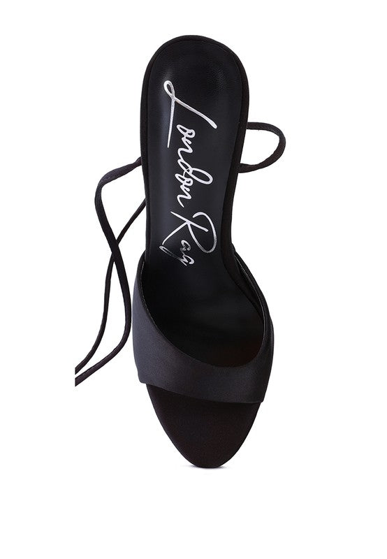 PINK LIKE BARBIE PLATFORM LACE -UP STILETTOS