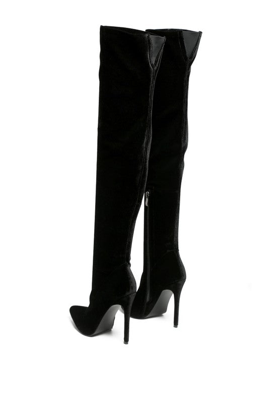 TIERRA STRETCH OVER THE KNEE STILETTO BOOTS