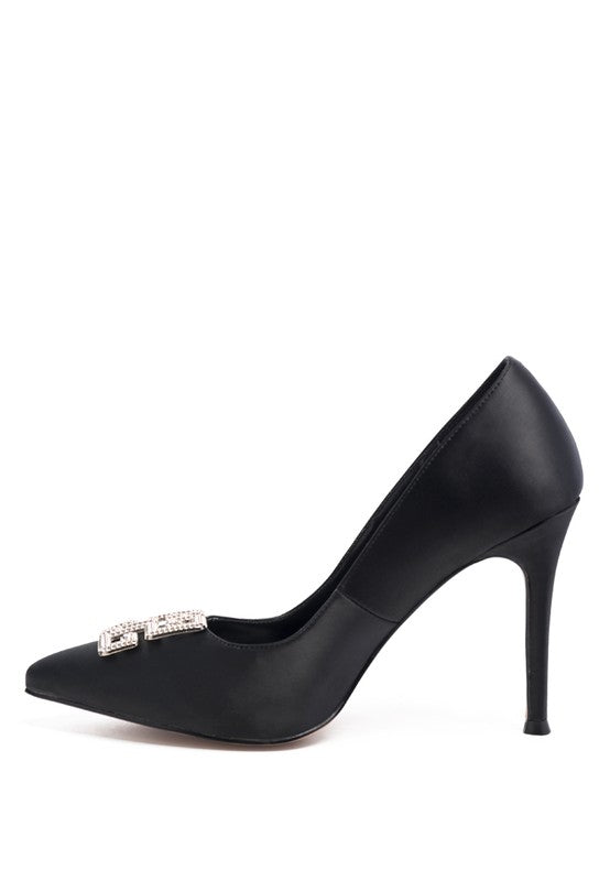 PRISCELLA STILETTO CRYSTAL PUMPS
