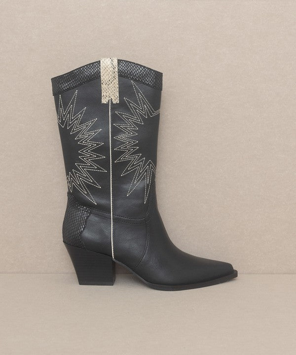 PANELED COWBOY BOOTS
