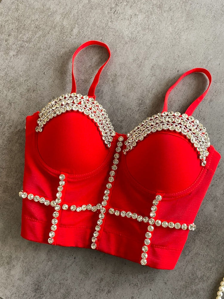 Diamonds Beading Corset Tops