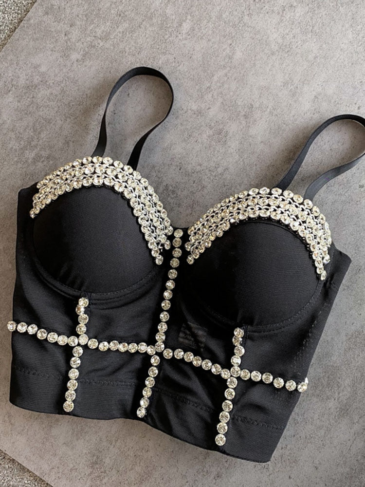 Diamonds Beading Corset Tops