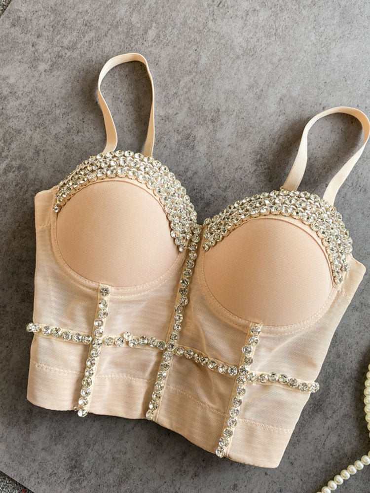 Diamonds Beading Corset Tops