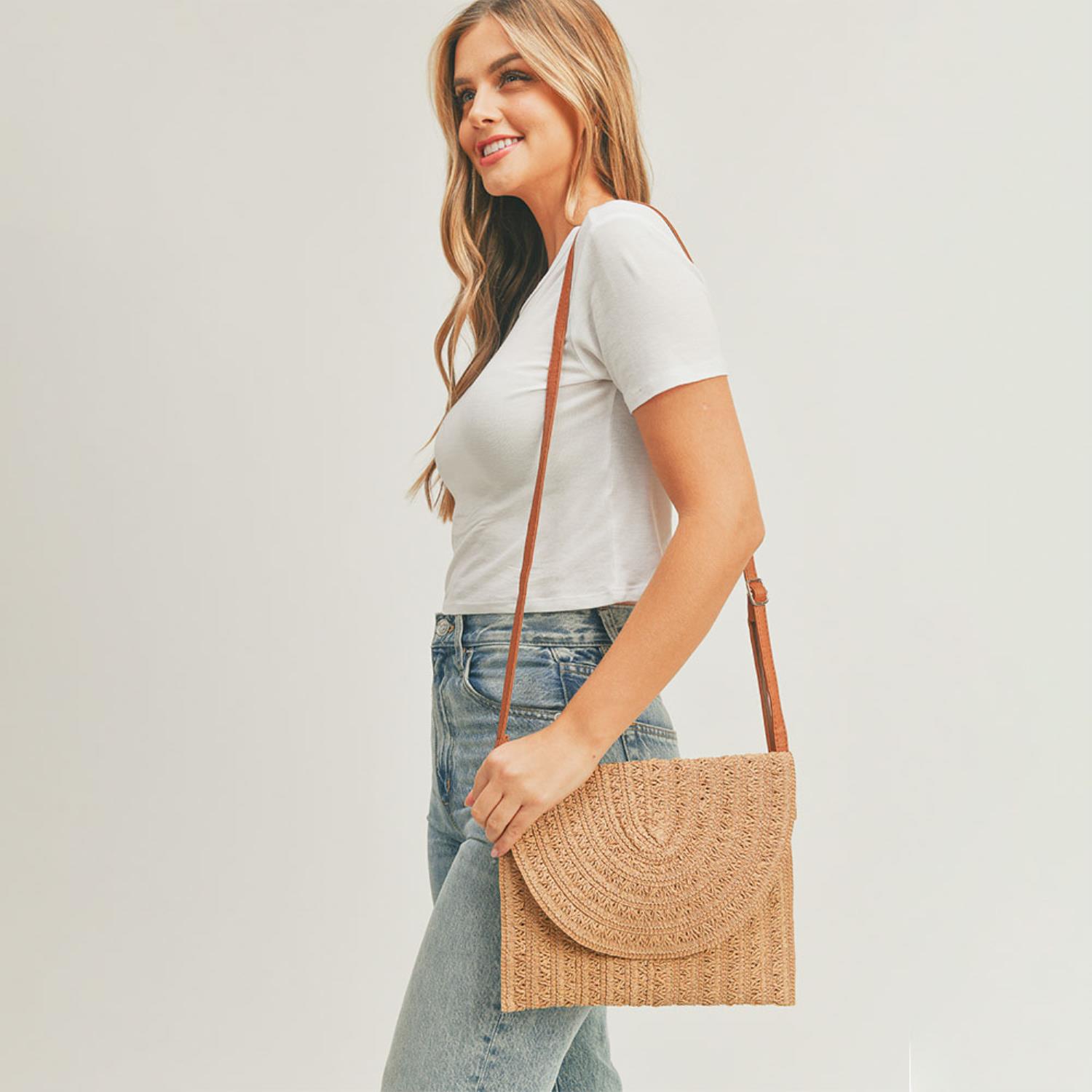 SUNNY SANDS STRAW SATCHEL