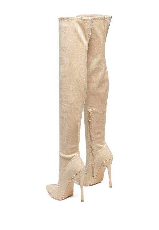 TIERRA STRETCH OVER THE KNEE STILETTO BOOTS