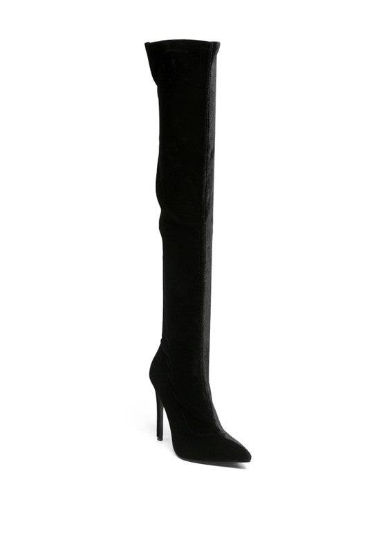 TIERRA STRETCH OVER THE KNEE STILETTO BOOTS
