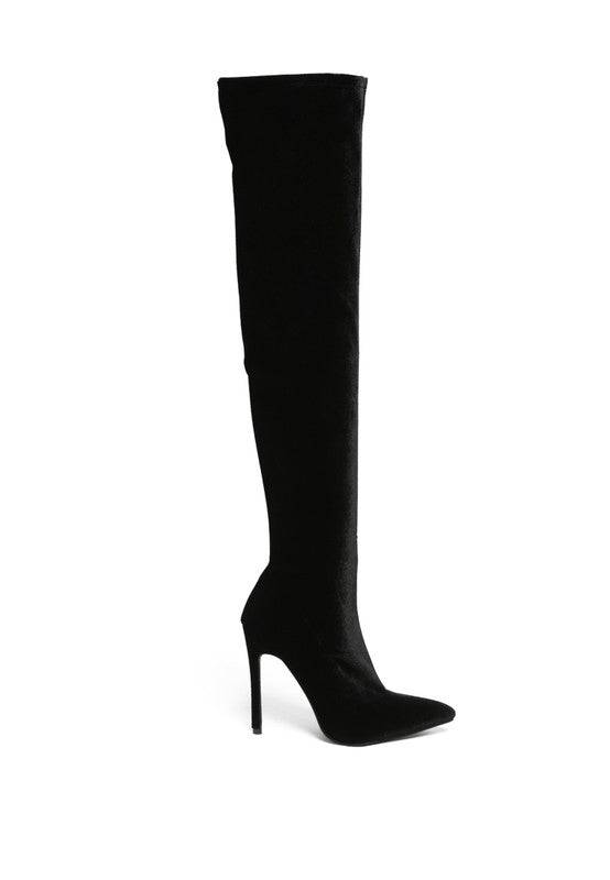 TIERRA STRETCH OVER THE KNEE STILETTO BOOTS