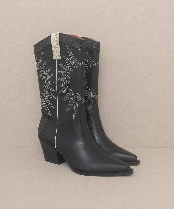 PANELED COWBOY BOOTS