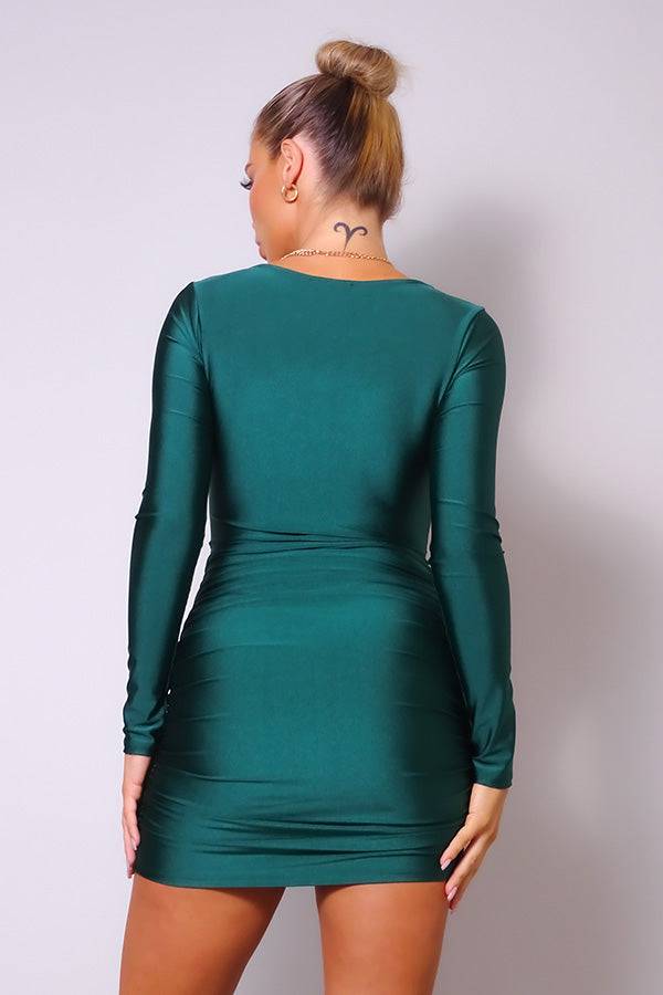 EMARALD SEDUCTION MINI DRESS