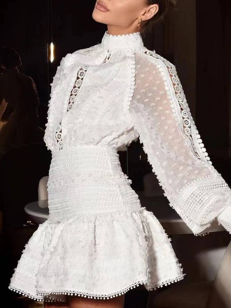 LUMINOUS GENEVA HIGH WAISTED DRESS