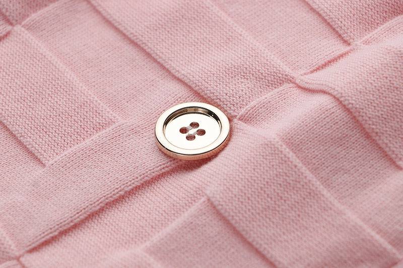 LARISA PINK V-NECK DRESS