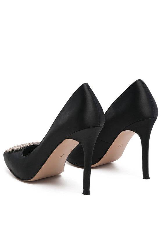 PRISCELLA STILETTO CRYSTAL PUMPS