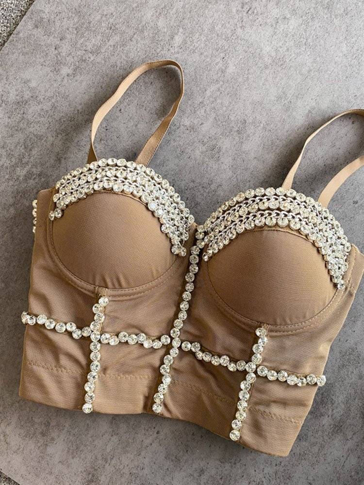 Diamonds Beading Corset Tops
