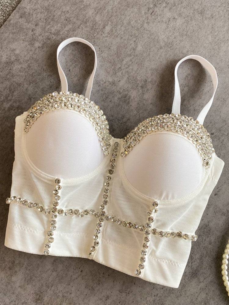 Diamonds Beading Corset Tops