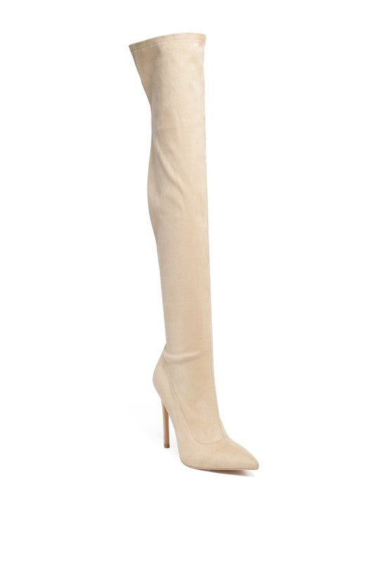 TIERRA STRETCH OVER THE KNEE STILETTO BOOTS