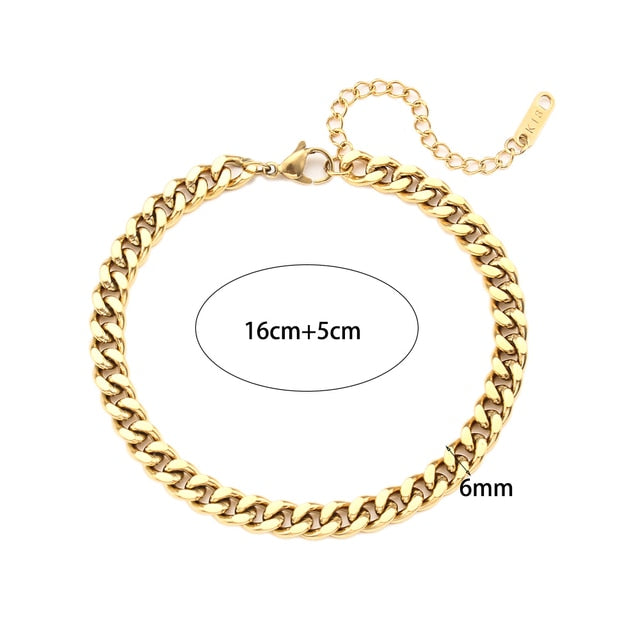 MIAMI CUBAN CHAIN ANKLETS
