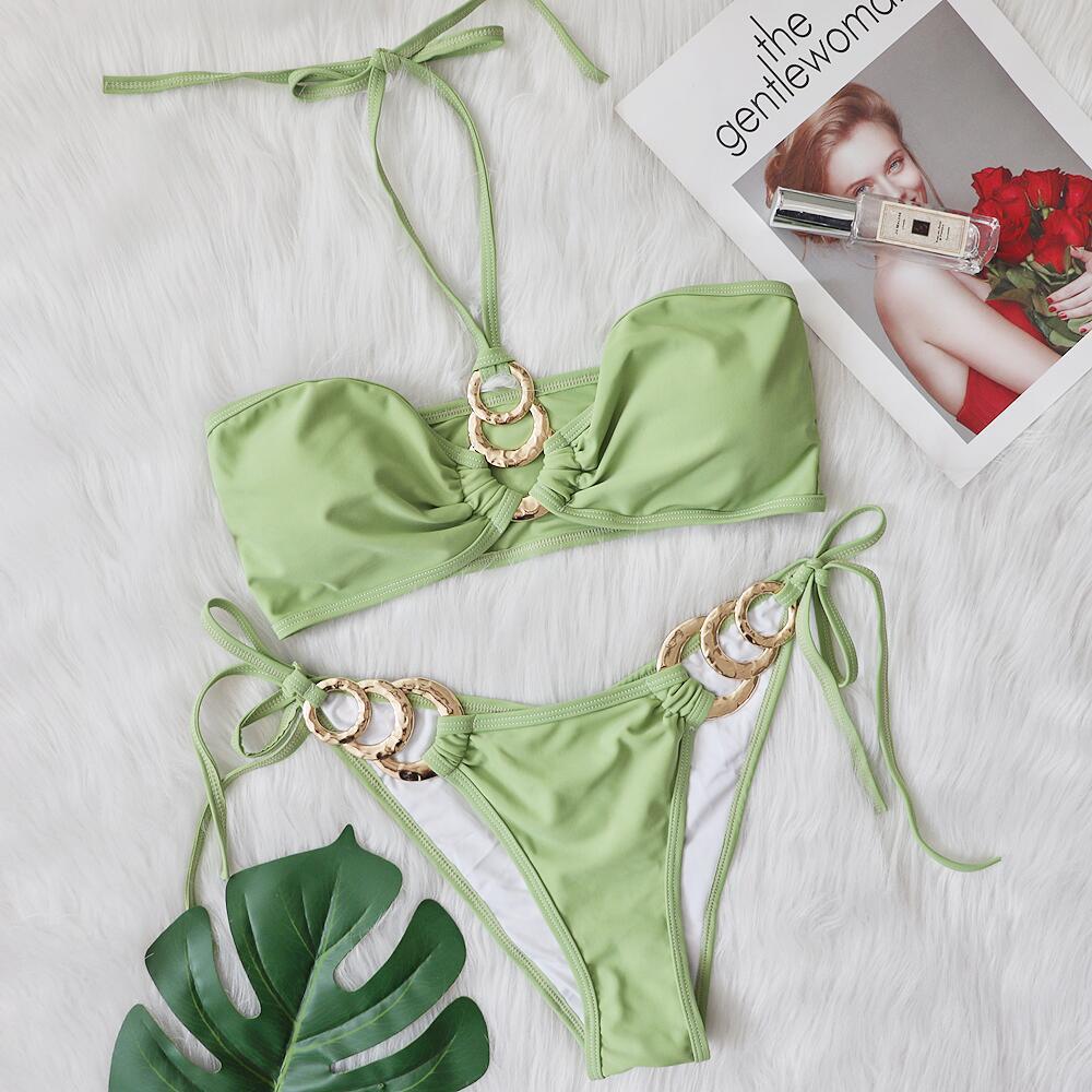 Luxury Crystal Thong String Bikini Set