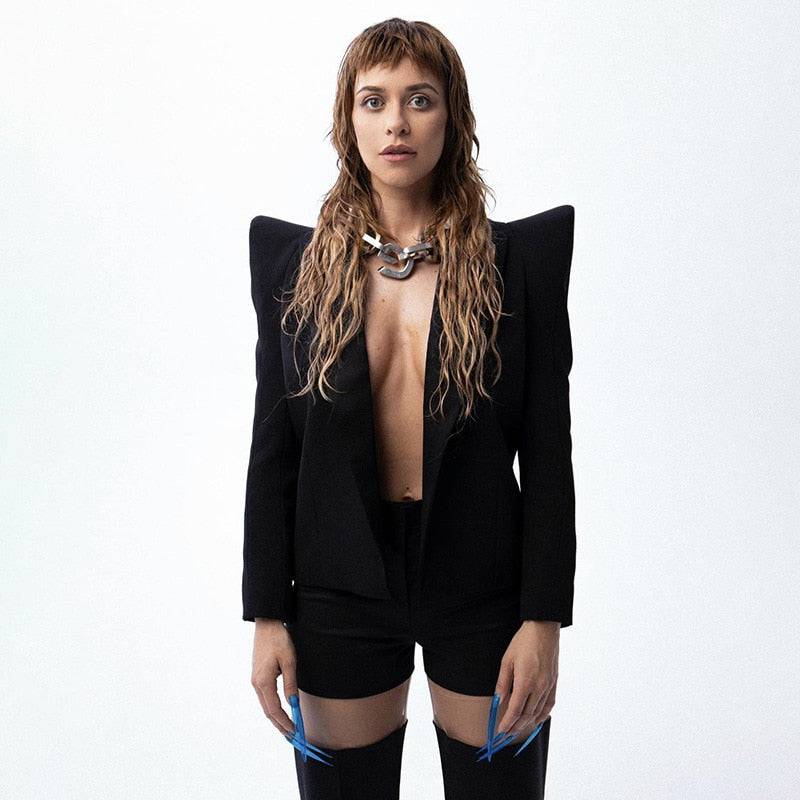 Peak Shoulders Blazer