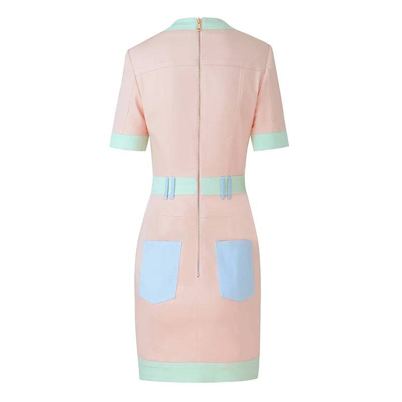 PASTEL DREAMS DENIM BODYCON DRESS