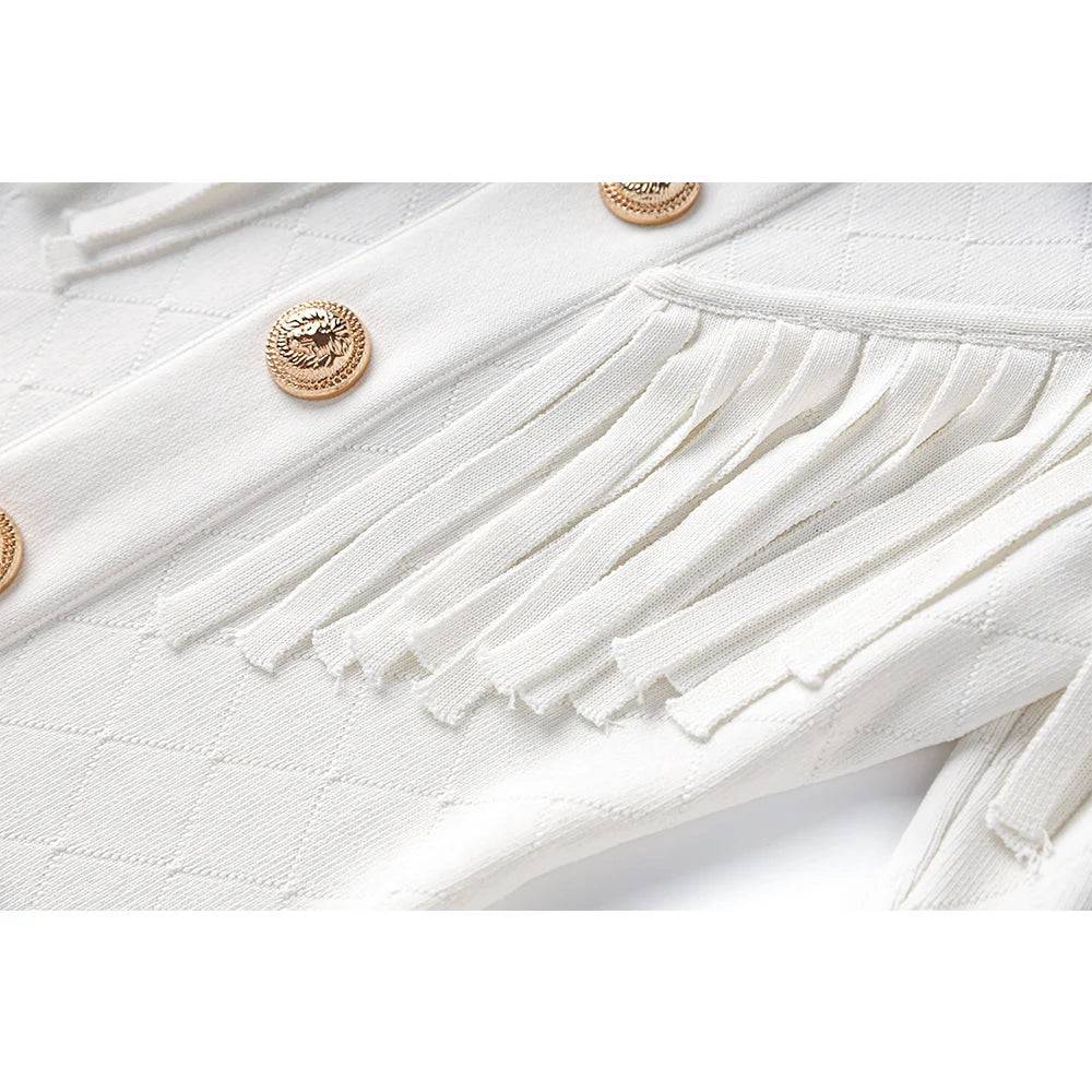 WESTERN CHARM -TASSELS KNIT WESTERN DRESS