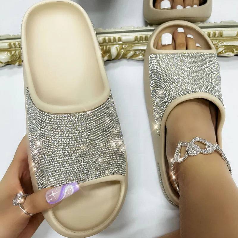 LUXURY RHINESTONE BLING SHINY SANDALS