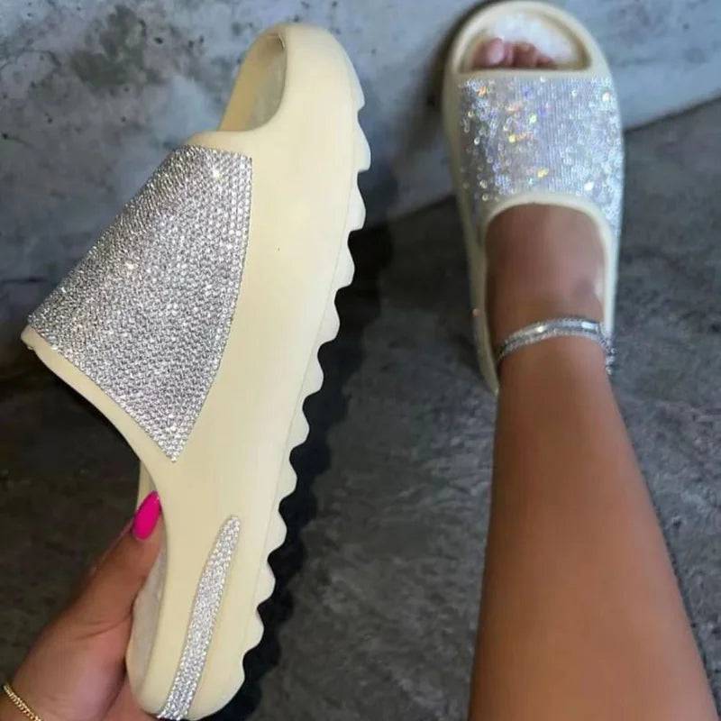 LUXURY RHINESTONE BLING SHINY SANDALS
