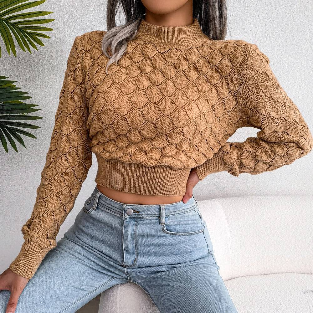 3D DIAMOND KNIT SWEATER
