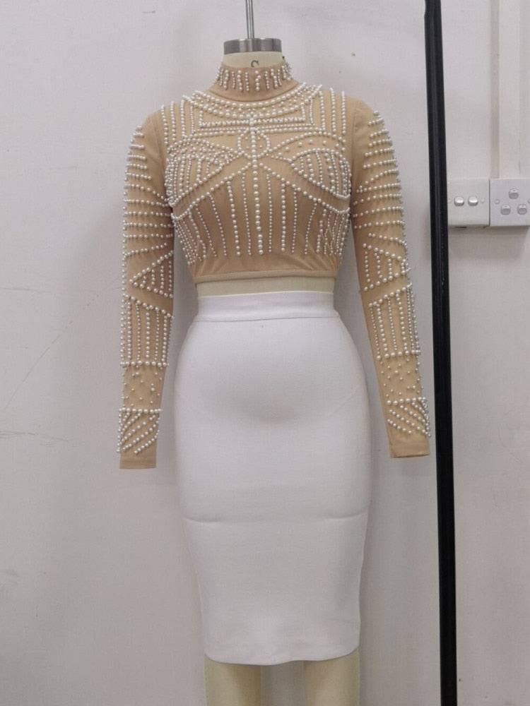 STOCKHOLM TOP WITH SHEER AND SPARKLE